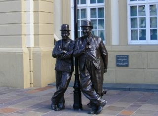 lake district new tour Statue of Laurel and Hardy © Ulverston Ltd