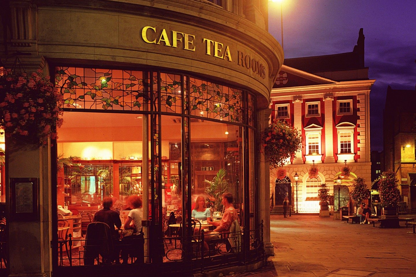 York, North Yorkshire - Night street view of Bettys tea rooms in York © www.visityork.org