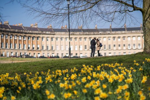 The Royal Crescent, Bath, Somerset - In Spring