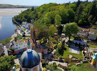 Portmeirion, Gwynedd, North Wales - Dome and Piazza at Portmeirion