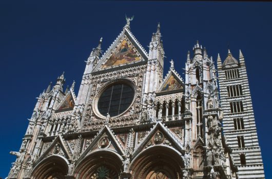 Siena, Tuscany - Up-close view of the Duomo di Siena (Siena Cathedral)