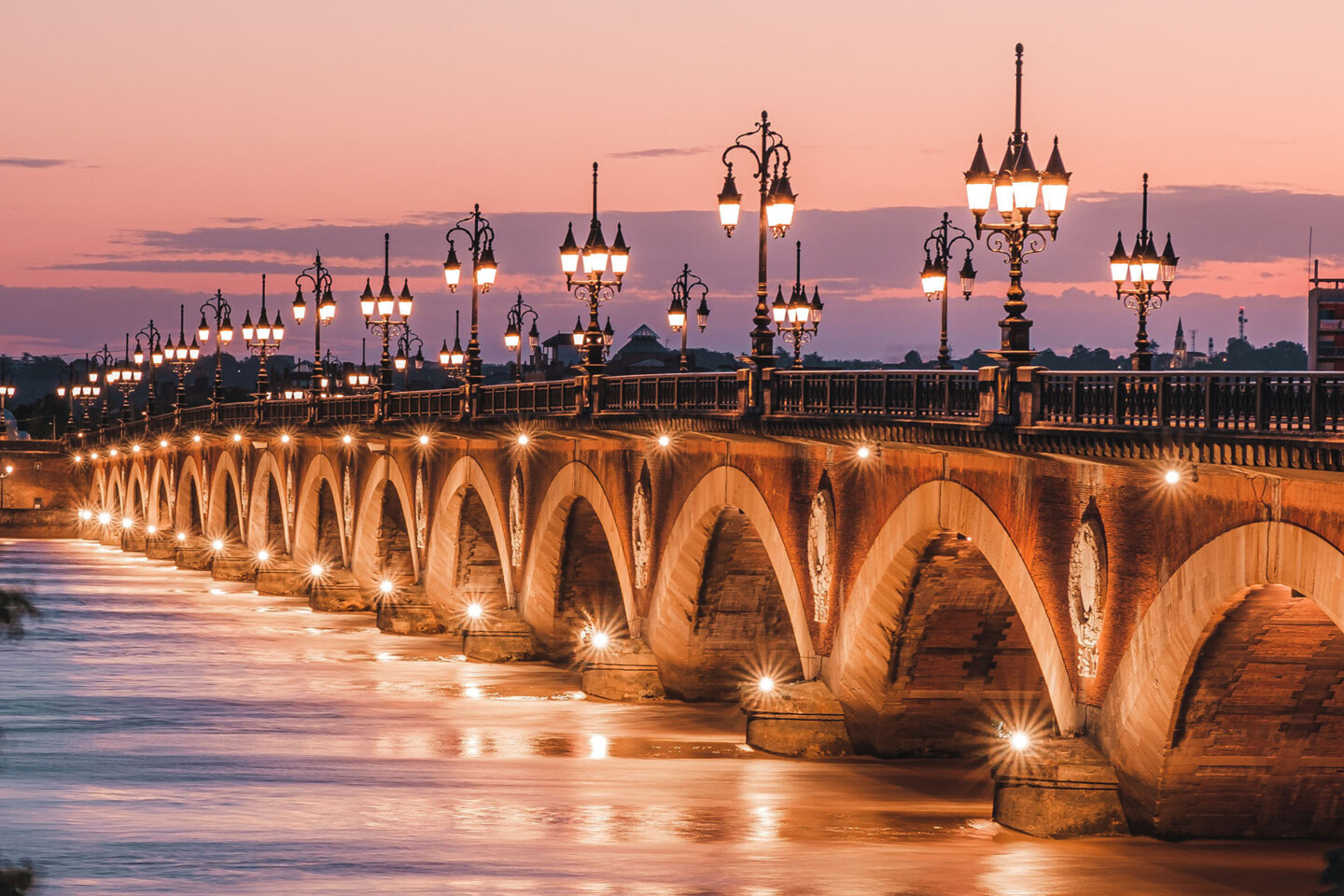 Bordeaux, France - Bridge at Sunset