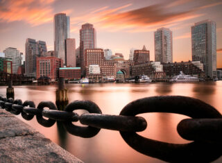 New York to Boston, Sunset, Pier