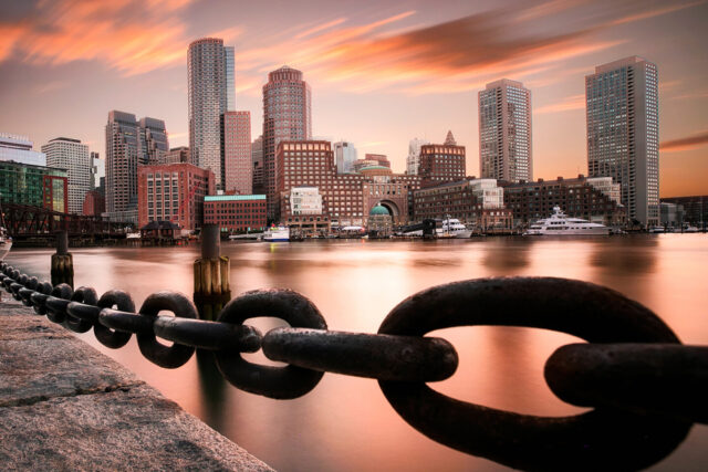 New York to Boston, Sunset, Pier