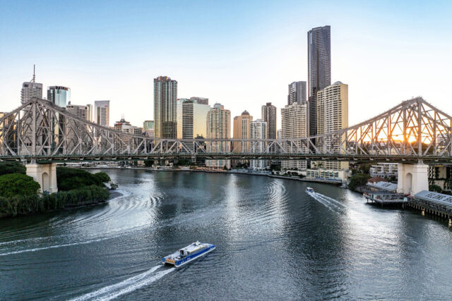 Brisbane, River, Buildings, Skyline
