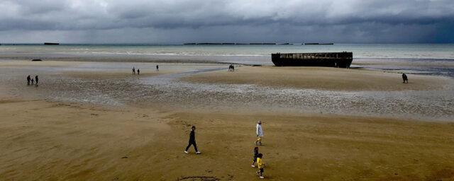 Gold Beach, Arromanches artificial harbour