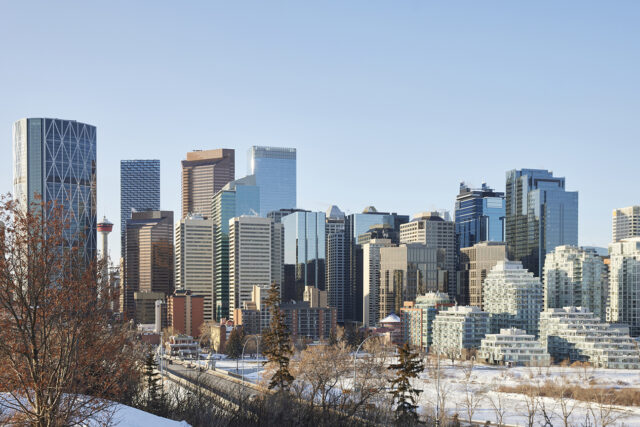Calgary, Canada, Winter, Skyline