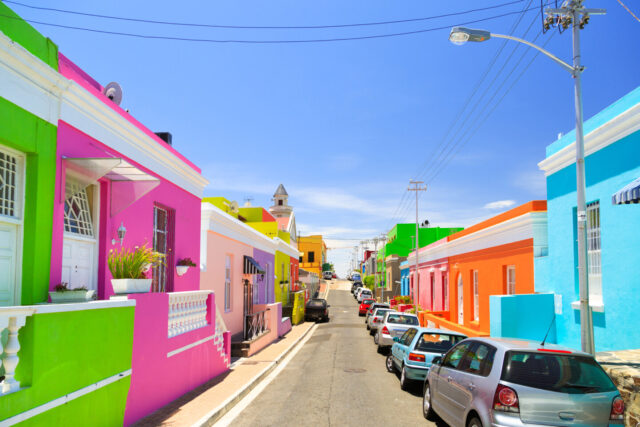 Bo Kaap, colorful street, houses, South Africa