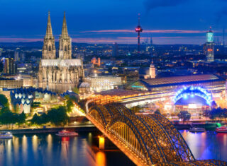 Cologne at night, Germany