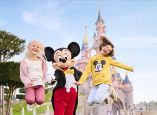 Guests with Mickey Mouse