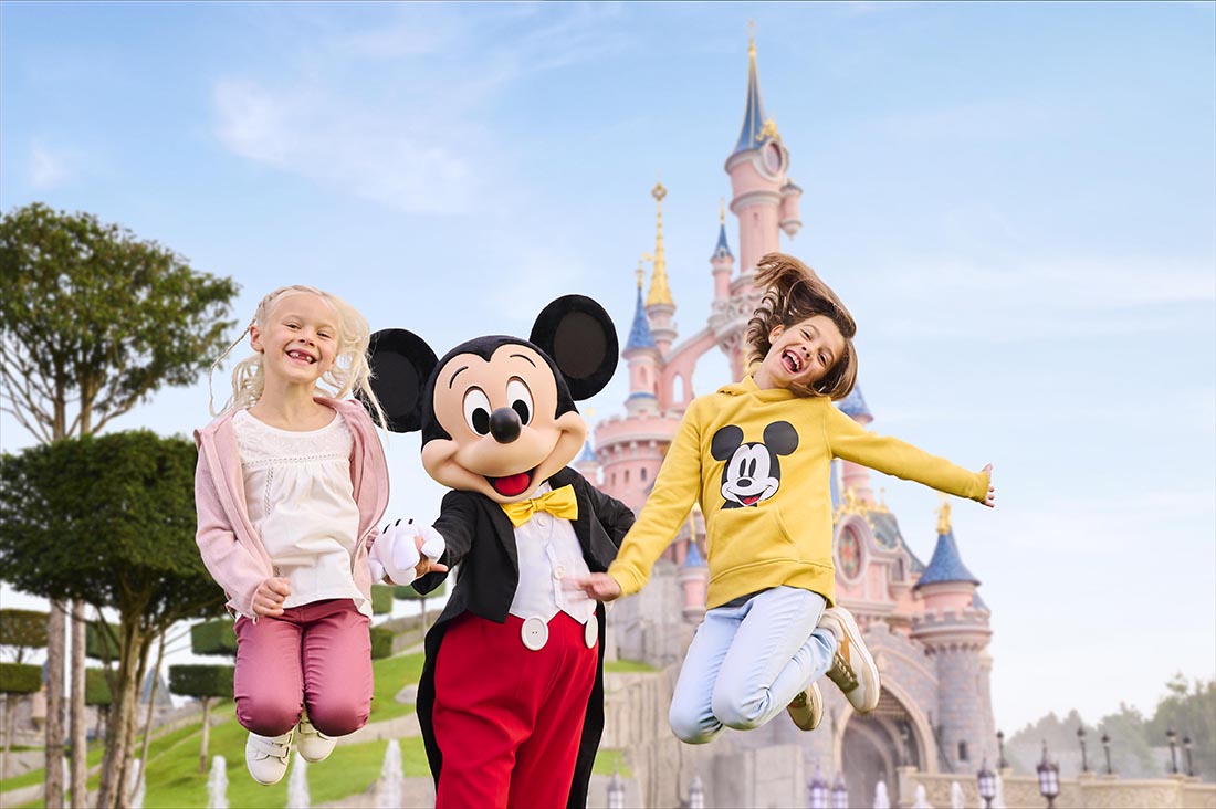 Guests with Mickey Mouse