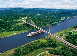 Cruise ship, cruising the Panama Canal