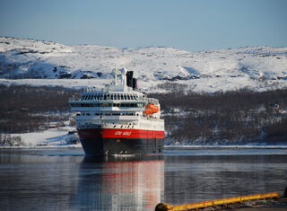 Hurtigruten - MS Kong Harald in Norway in winter