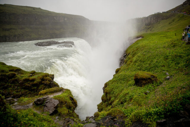 Iceland, Waterfall cascading