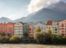 Innsbruck on the River Inn, colourful houses