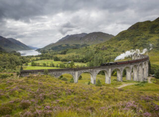 Jacobite Steam Train, Glenfinnan Viaduct, Scotland