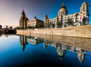 Liverpool, Merseyside, North West, Three Graces