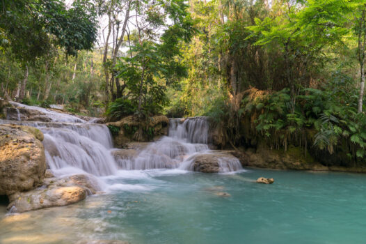 Southeast Asia, Laos, Luang Prabang Kuang Si waterfalls