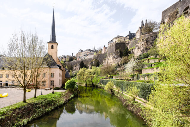Luxembourg, Alzette river and Neimënster Abbey