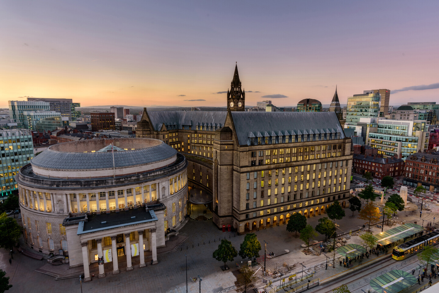 Cityscape of Manchester from No1 Peters Square
