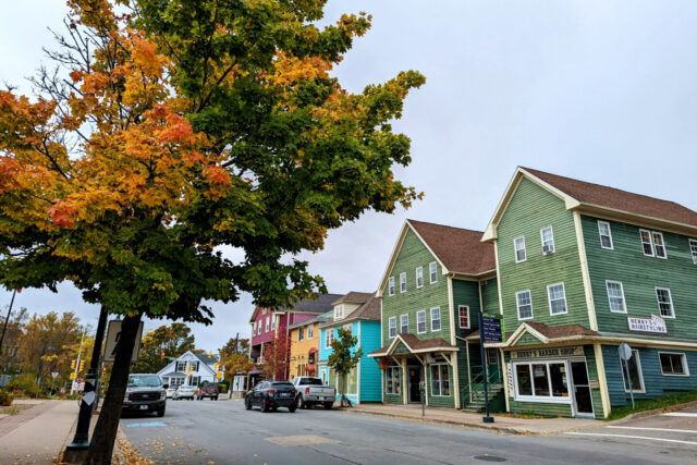 Downtown Antigonish, Street, Houses, Colourful buildings