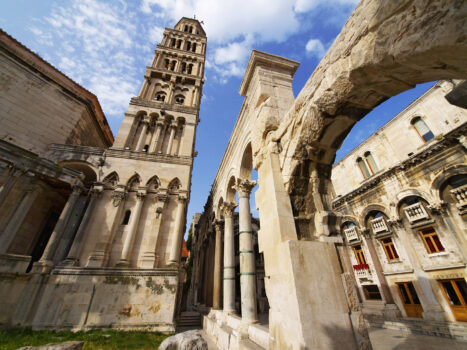 Croatia, Split, Peristil Square, Group Travel