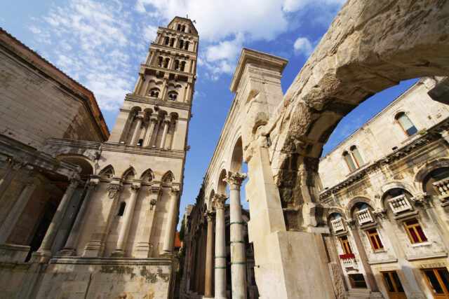 Croatia, Split, Peristil Square, Group Travel