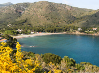 Panoramic view of the bay in Roses