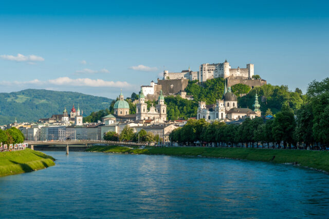 Austria, Salzburg old town, group travel