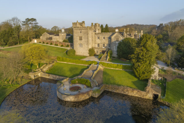 Aerial view of the East front of Sizergh Castle