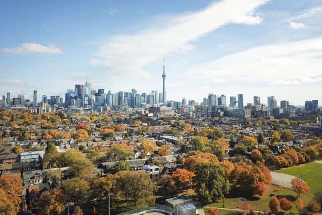 Toronto skyline in Autumn