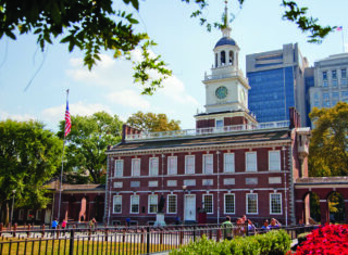 Philadelphia, Hall, Building, Flag