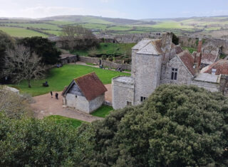 View from the Keep over Carisbrooke Castle