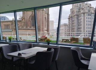 Atlantic Tower By Sunday Bar Area view over the Terrace and Pier Head