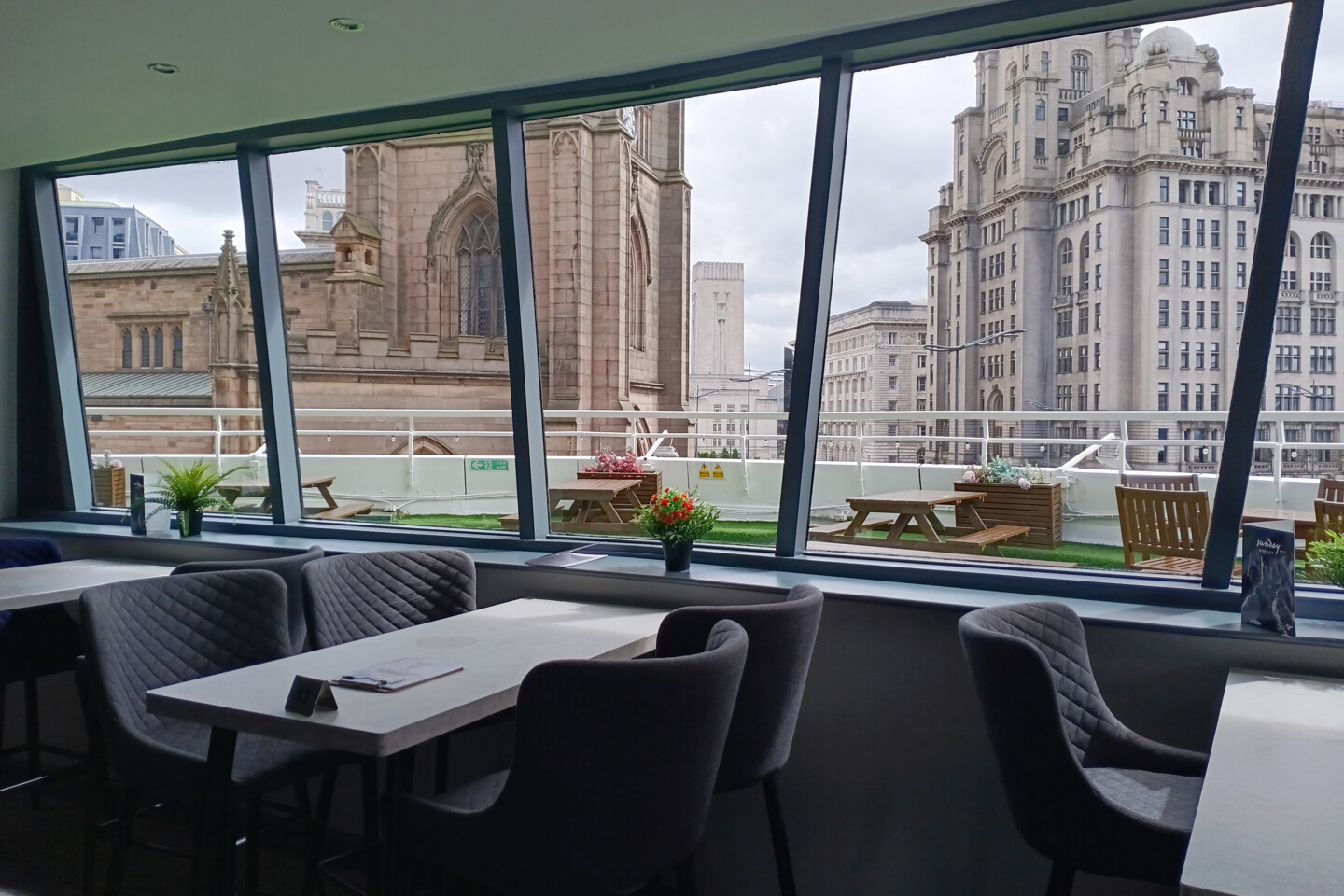 Atlantic Tower By Sunday Bar Area view over the Terrace and Pier Head