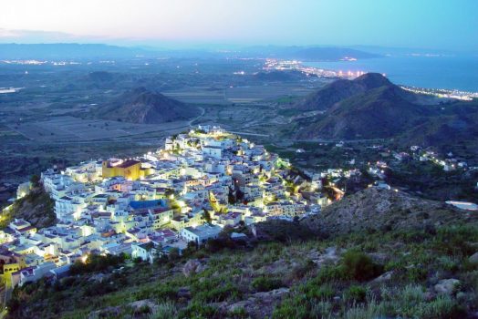 Aerial view of Mojacar, Spain