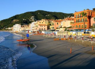 Alassio, Italy - Alassio town and coastline