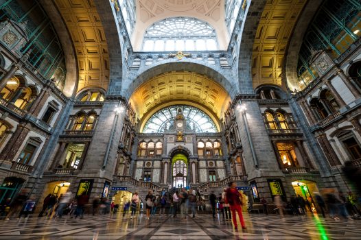 Belgium, Antwerp Central Station, Group Travel