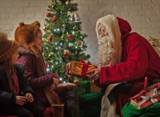 Beamish Open Air Museum, north of England - Meet Father christmas in his cosy fireside grotto