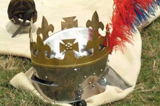 Bosworth Battlefield, Leicestershire - Re-enactment_Knights Helmet