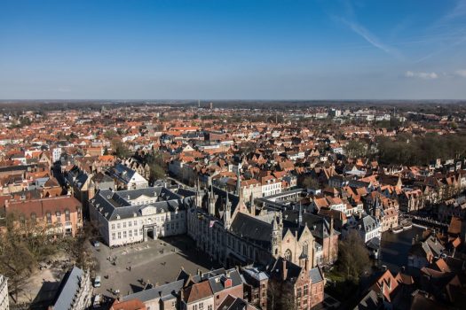 Bruges, Belgium - Aerial view of the city © PT Wilding