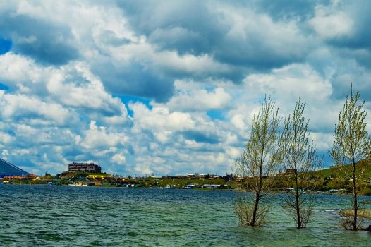 Clouds over Lake Sevan, Armenia, Group tour, (NCN)