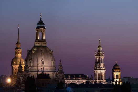 Germany, Saxony, Dresden, skyline, old town, dusk, Group Travel ©Sebastian Rose