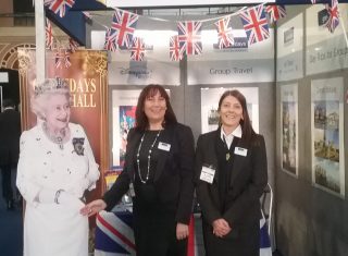 Her Majesty with Sales Managers – Private Groups Claire Buckley and Dawn Bennison