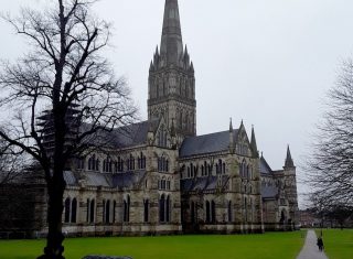 Front of Salisbury Cathedral - FAM TRIP