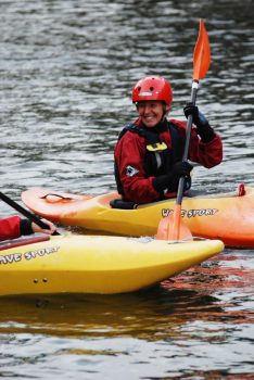 Kayaking at the Helly Hansen watersports centre at Salford Quays