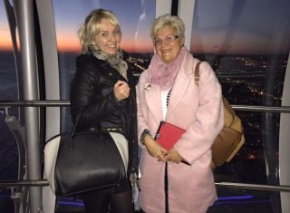 Katharine and Gina on the new British Airways i360 Observation Tower
