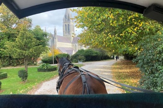 Killarney Jaunting Car and Killarney Cathedral, Ireland