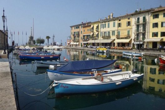 Lasize Lake Garda boats at the harbour, Italy - European Travel