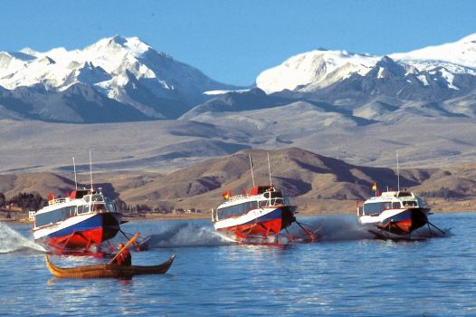 Hydrofoil on Lake Titica, Bolivia